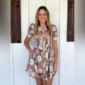 Entro Retro Floral Dress, size Large